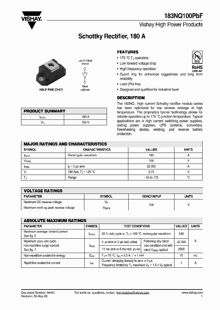 183NQ100PBF_4886915.PDF Datasheet