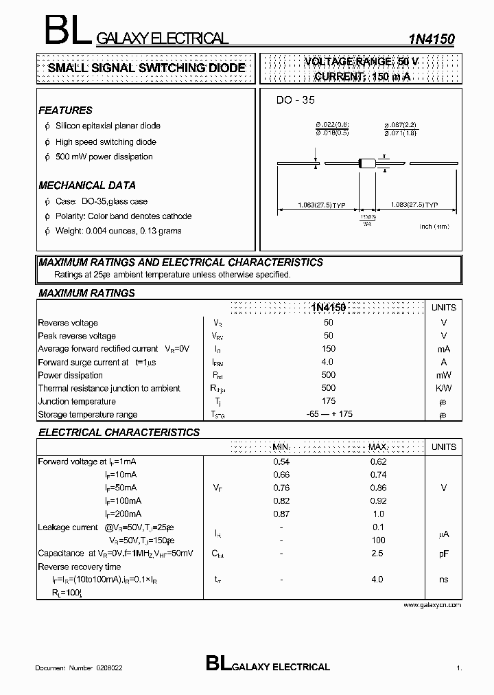 1N4150_4302163.PDF Datasheet