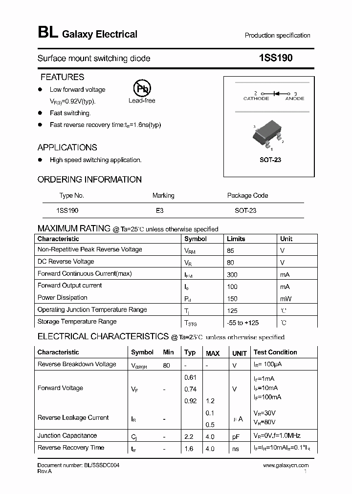 1SS190_4337173.PDF Datasheet