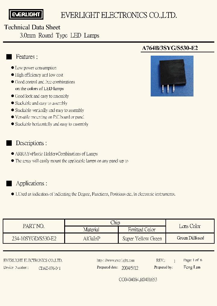 234-10SYGDS530-E2_4921979.PDF Datasheet