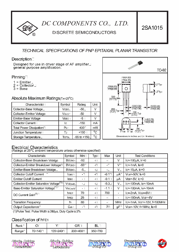 2SA1015_4399912.PDF Datasheet