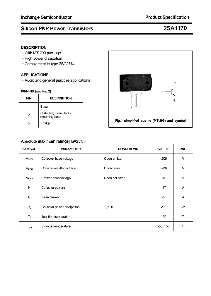 2SA1170_4316027.PDF Datasheet