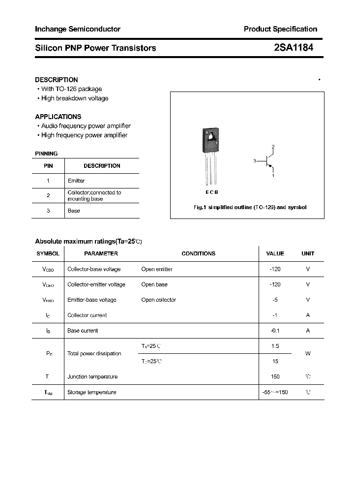 2SA1184_4305389.PDF Datasheet