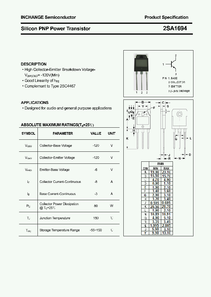 2SA1694_4316662.PDF Datasheet