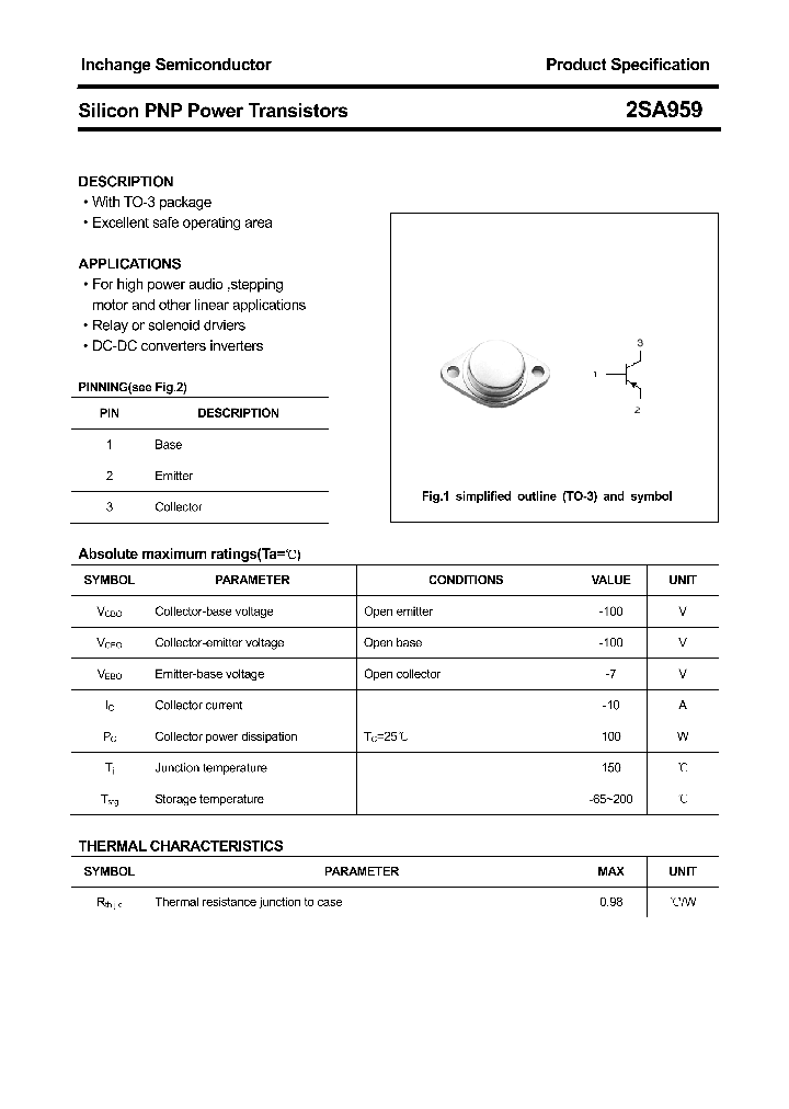 2SA959_4374019.PDF Datasheet