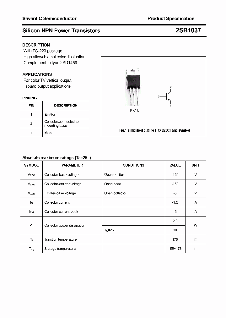 2SB1037_4746644.PDF Datasheet