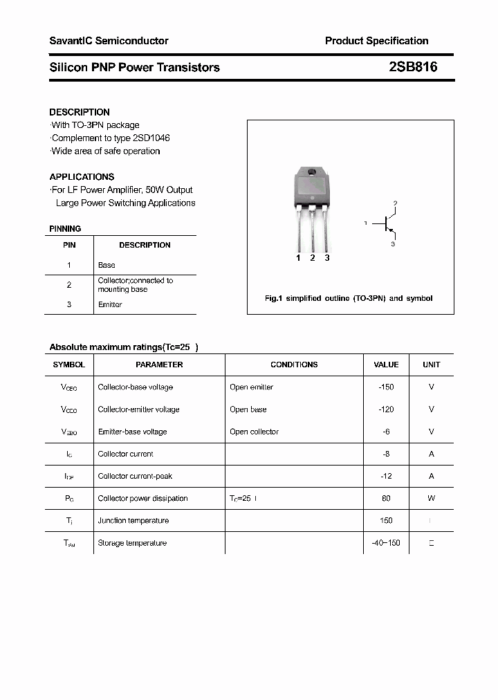 2SB816_4381362.PDF Datasheet