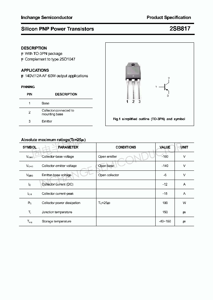 2SB817_4329812.PDF Datasheet