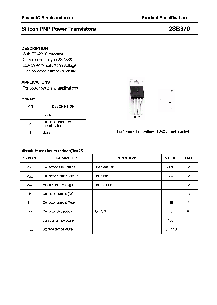 2SB870_4418417.PDF Datasheet