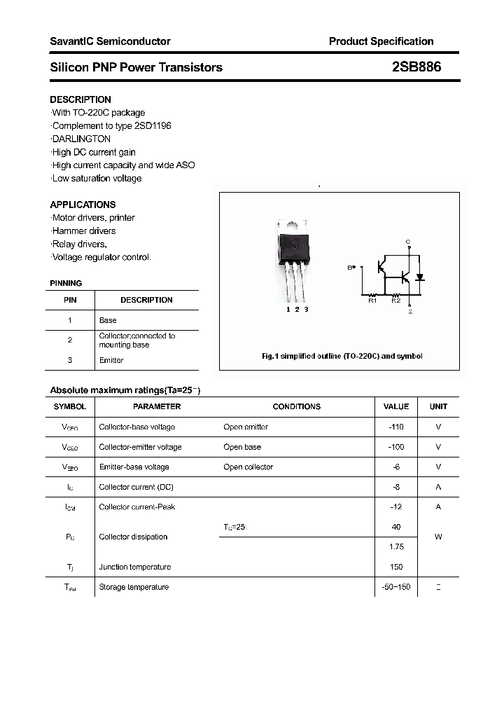 2SB886_4454714.PDF Datasheet