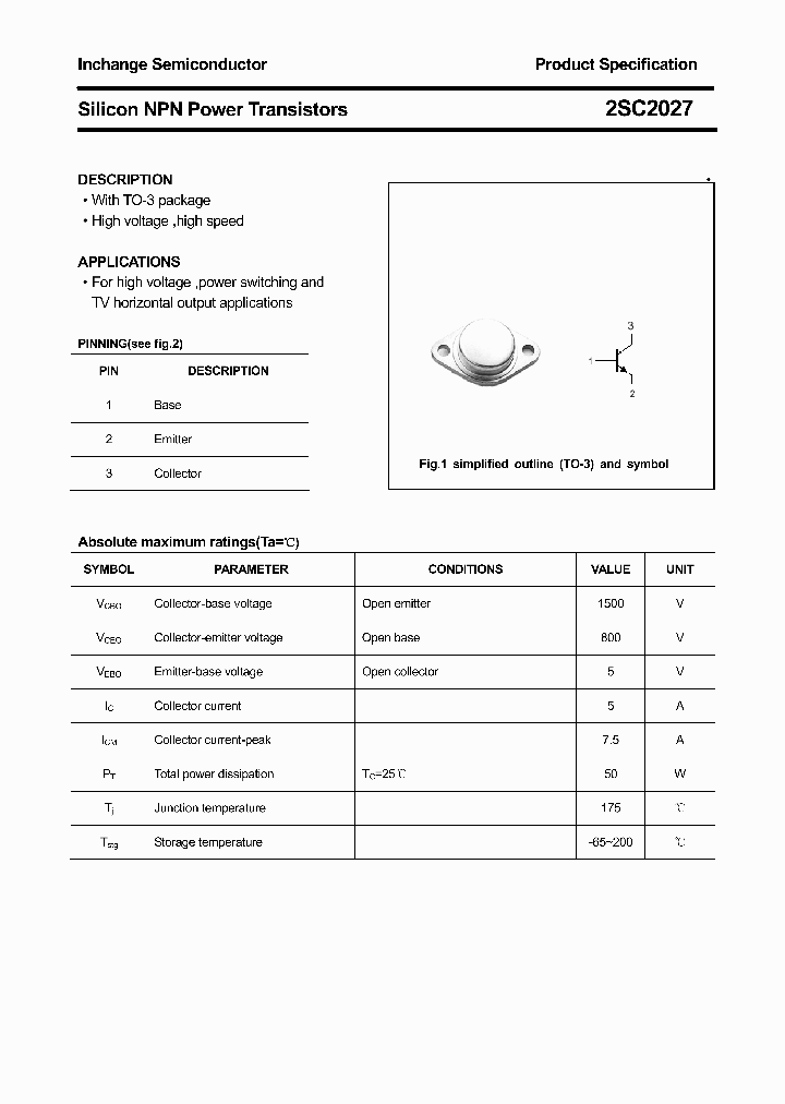 2SC2027_4349592.PDF Datasheet