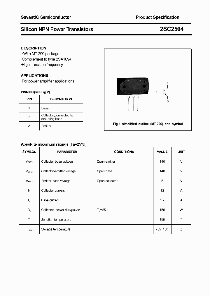 2SC2564_4407875.PDF Datasheet