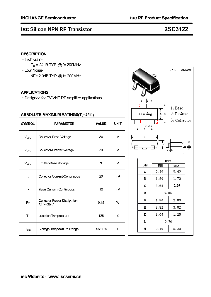 2SC3122_4336524.PDF Datasheet