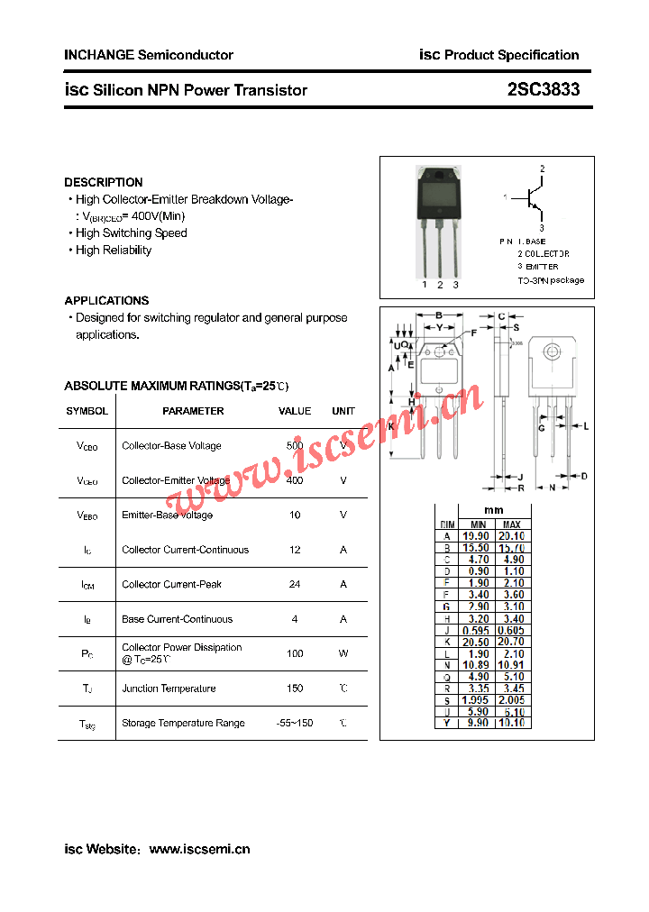 2SC3833_4485951.PDF Datasheet