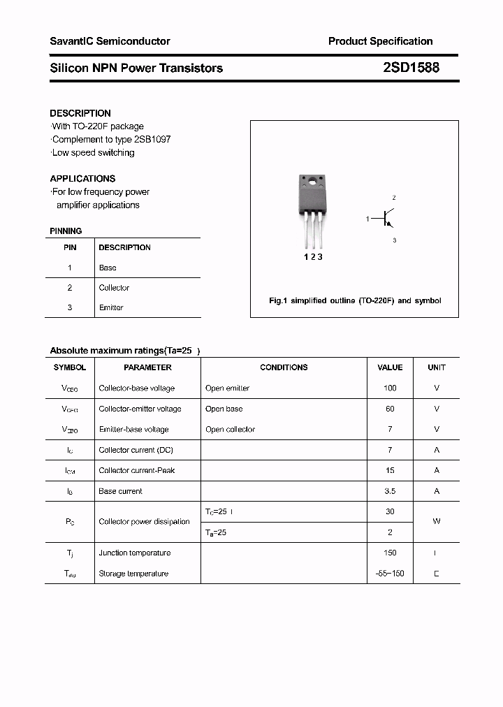 2SD1588_4425607.PDF Datasheet