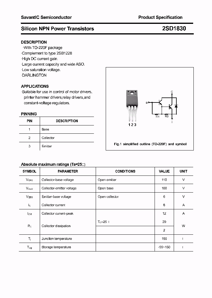 2SD1830_4397619.PDF Datasheet