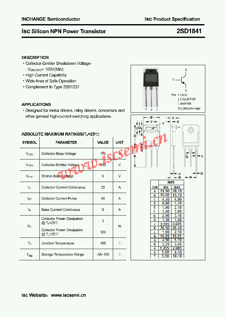 2SD1841_4476741.PDF Datasheet