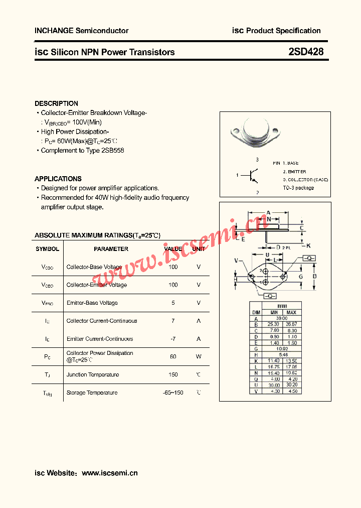 2SD428_4528521.PDF Datasheet