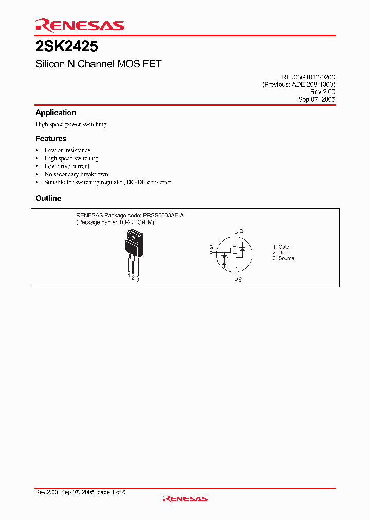 2SK2425-E_4345345.PDF Datasheet