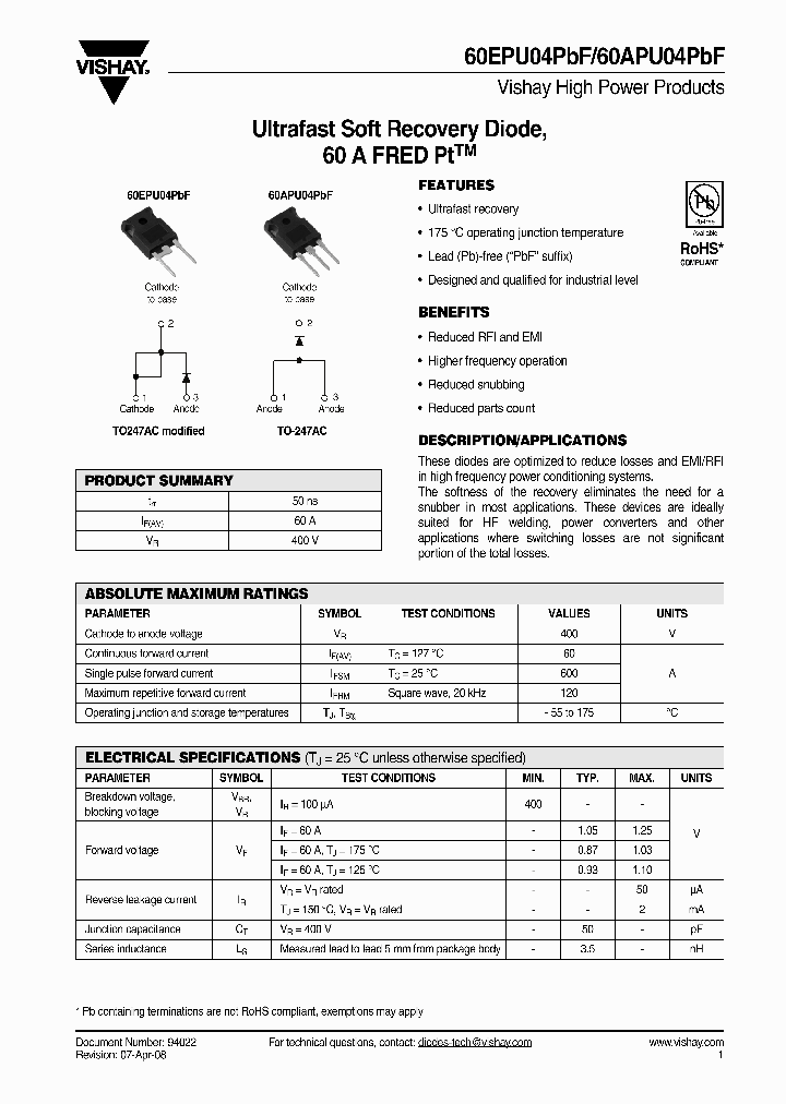 60APU04PBF_4250159.PDF Datasheet