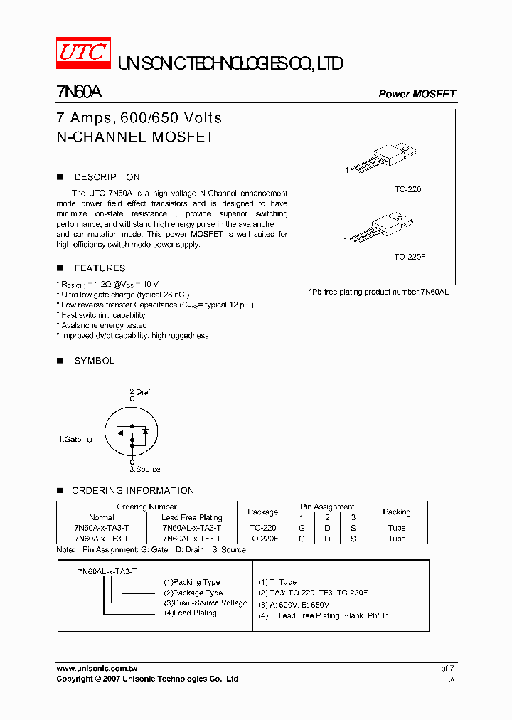 7N60A_4643179.PDF Datasheet