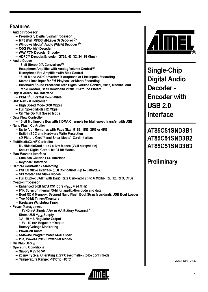85C51SND3B2N-7FTUL_4706461.PDF Datasheet