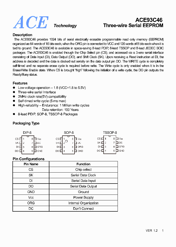 ACE93C46FMUH_4549310.PDF Datasheet