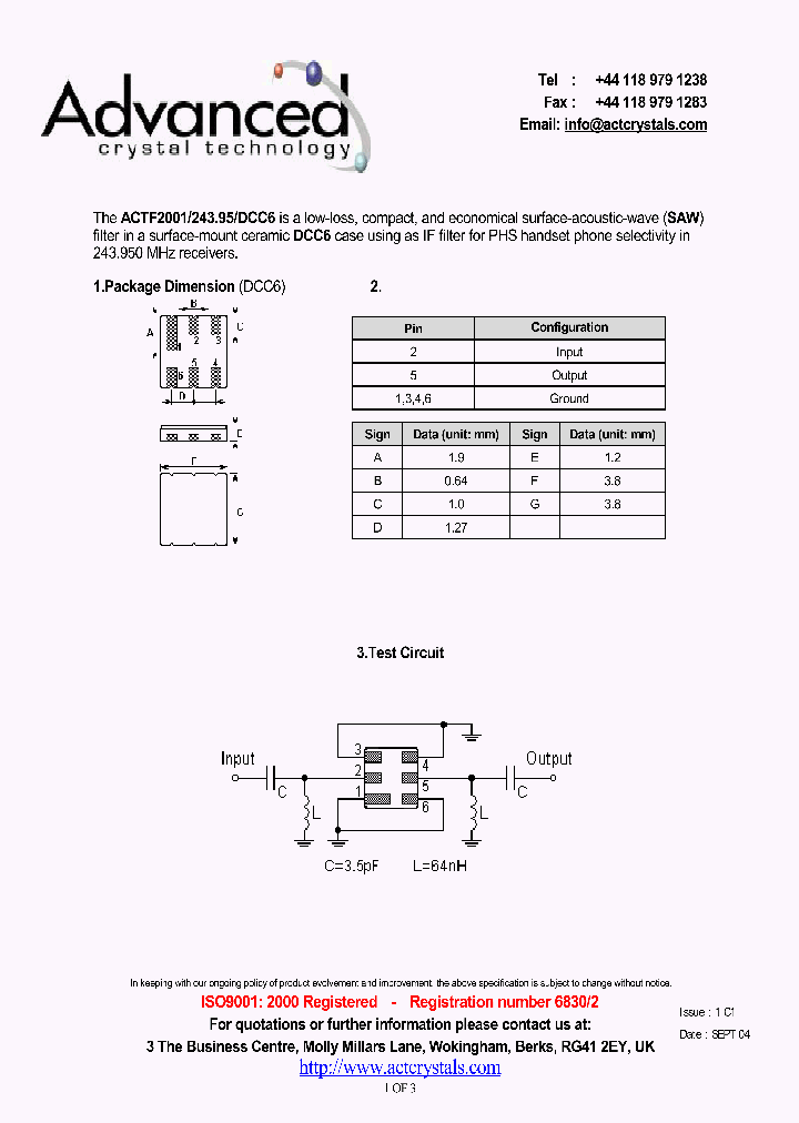 ACTF2001_4332347.PDF Datasheet