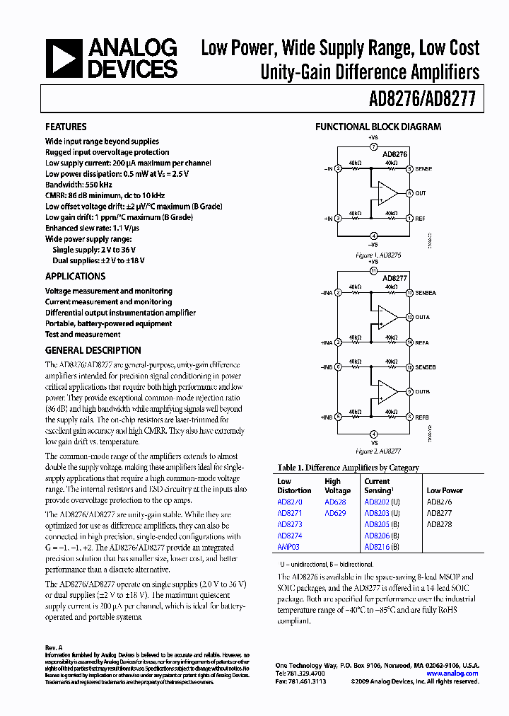 AD8276ARZ-R7_4475787.PDF Datasheet