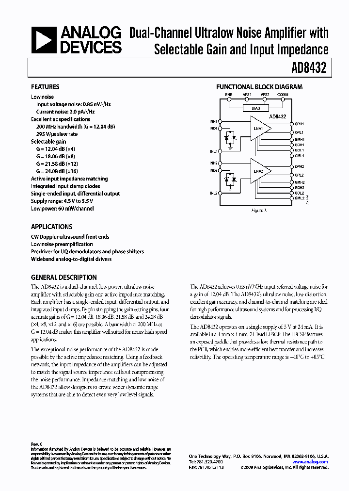 AD8432ACPZ-R7_4788477.PDF Datasheet