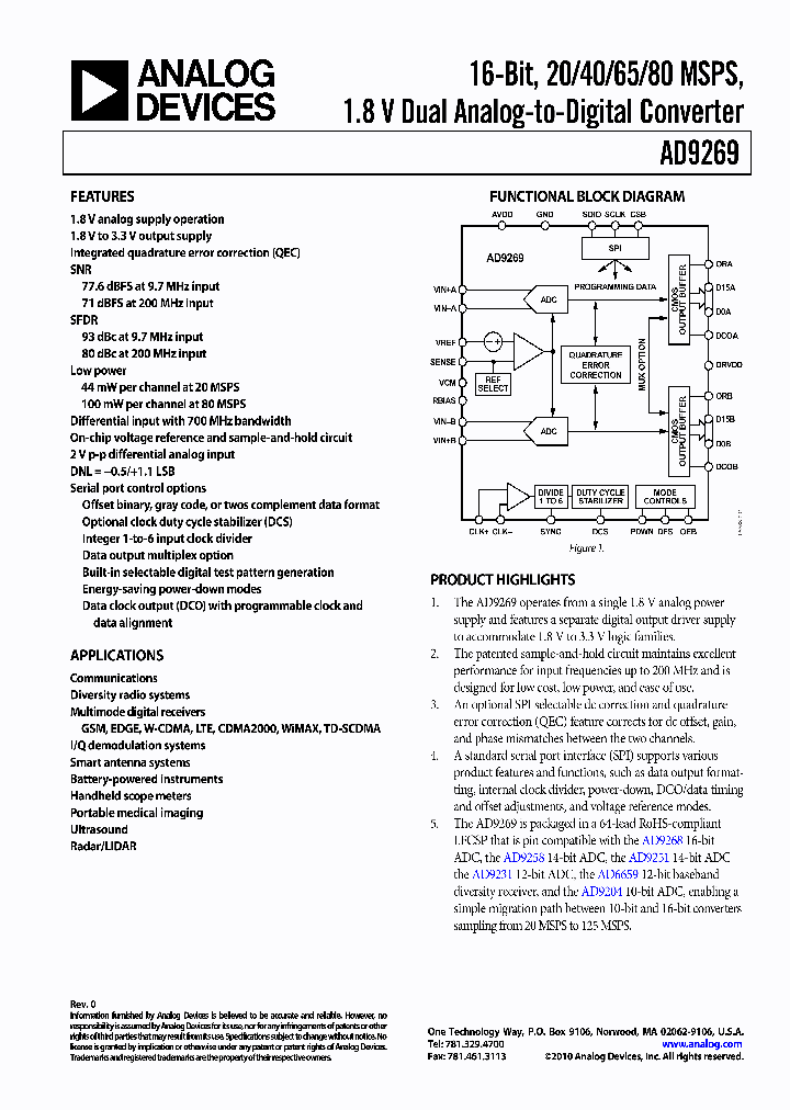 AD9269-40EBZ_4579129.PDF Datasheet