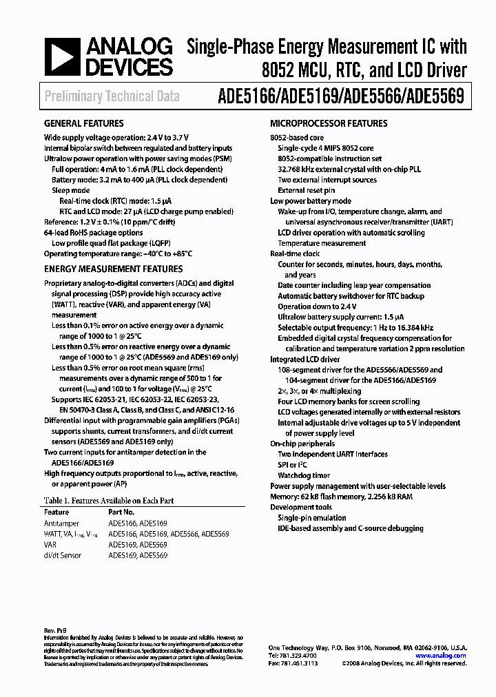 ADE5169ASTZF62_4228229.PDF Datasheet