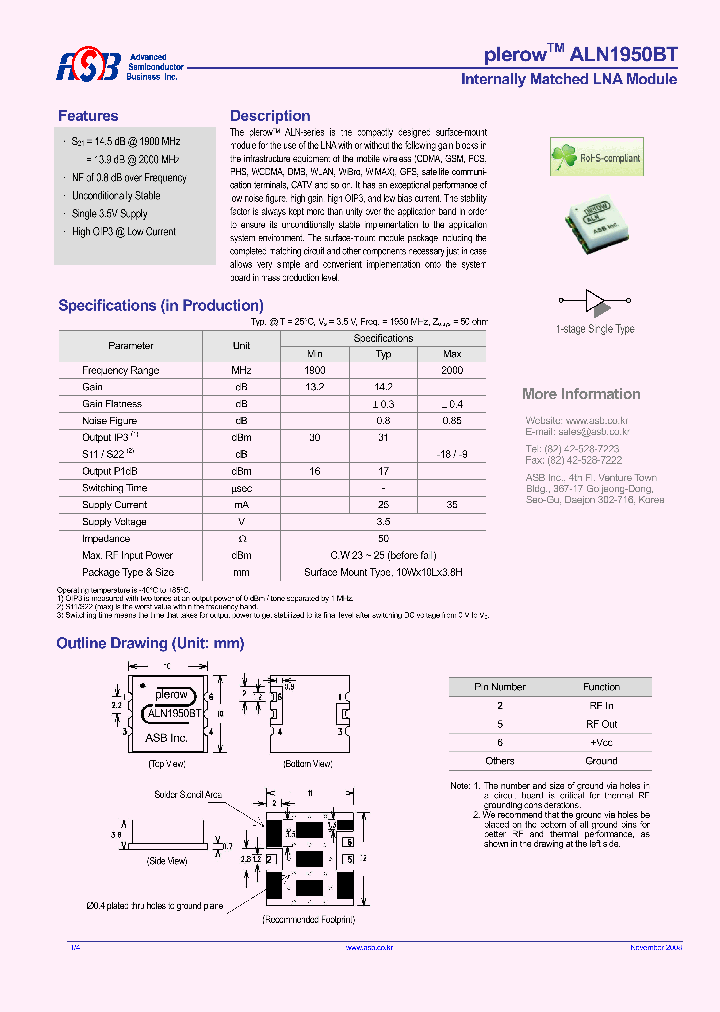 ALN1950BT_4722231.PDF Datasheet