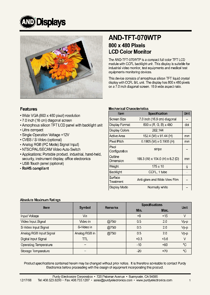 AND-TFT-070WTP_4543412.PDF Datasheet