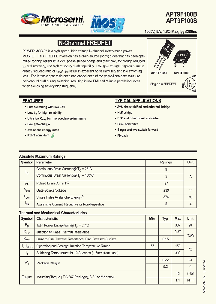 APT9F100B_4487049.PDF Datasheet