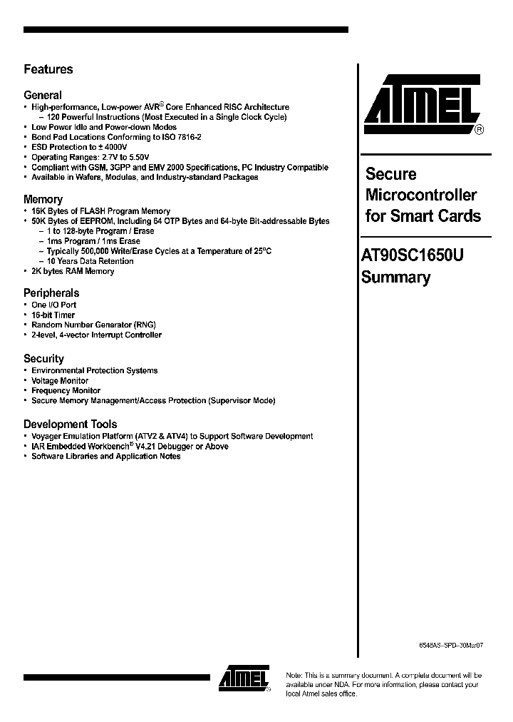 AT90SC1650U_4629634.PDF Datasheet