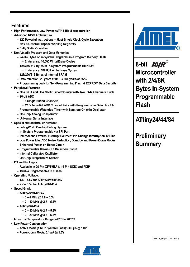 ATTINY24V-10SSU_4268000.PDF Datasheet