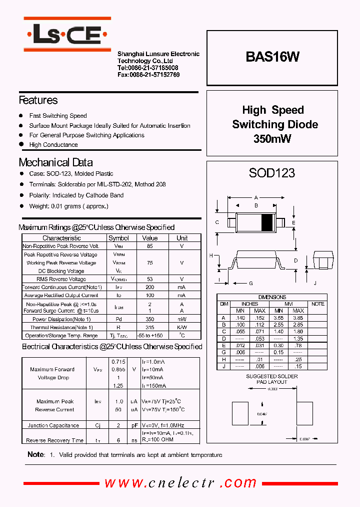 BAS16W_4593923.PDF Datasheet