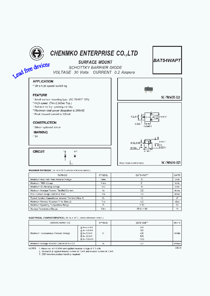 BAT54WAPT_4517377.PDF Datasheet