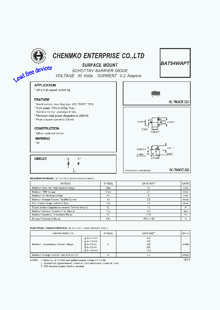 BAT54WAPT_4517378.PDF Datasheet