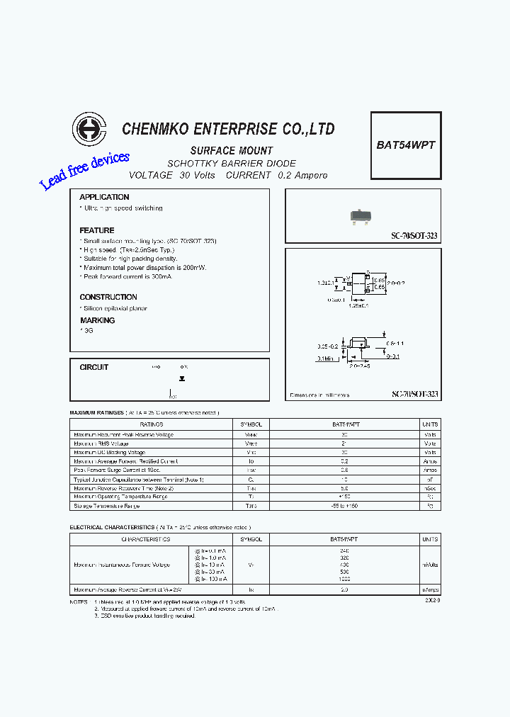 BAT54WPT_4517383.PDF Datasheet