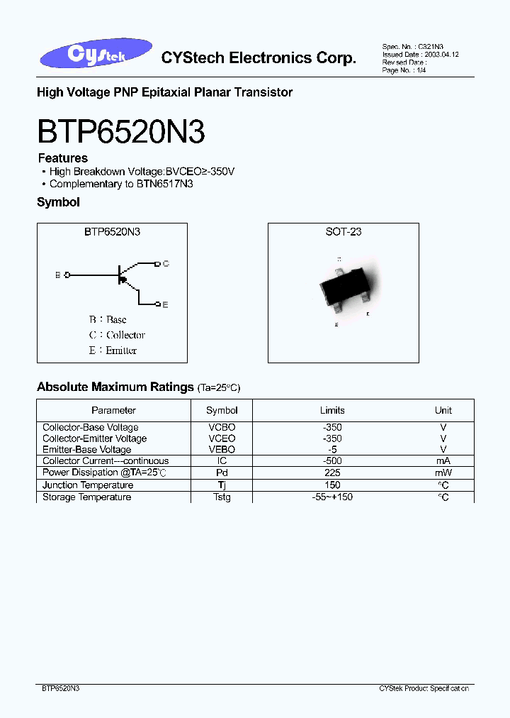 BTP6520N3_4586620.PDF Datasheet