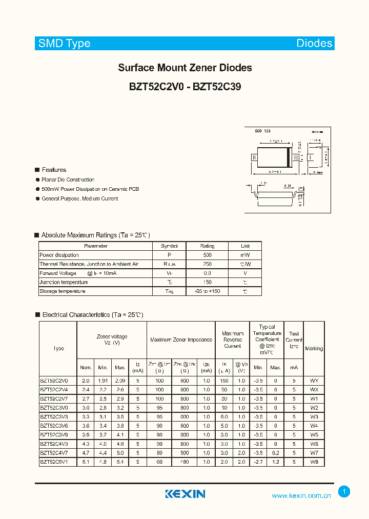 BZT52C2V0_4445497.PDF Datasheet