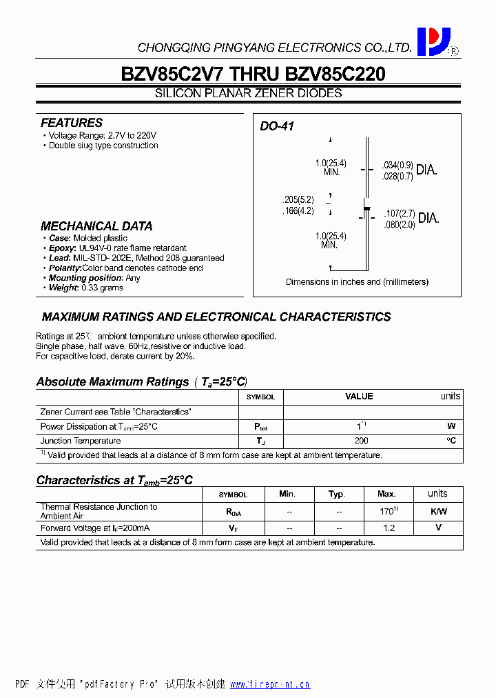 BZV85C100_4564044.PDF Datasheet