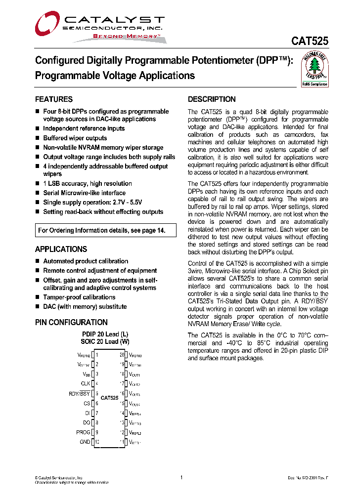 CAT525LI_4489963.PDF Datasheet