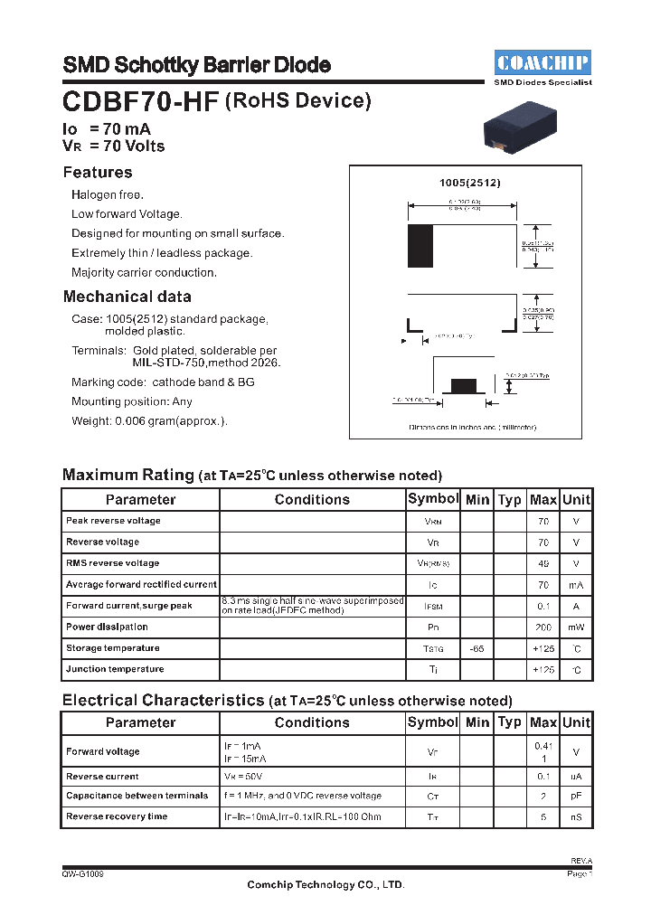 CDBF70-HF_4523888.PDF Datasheet