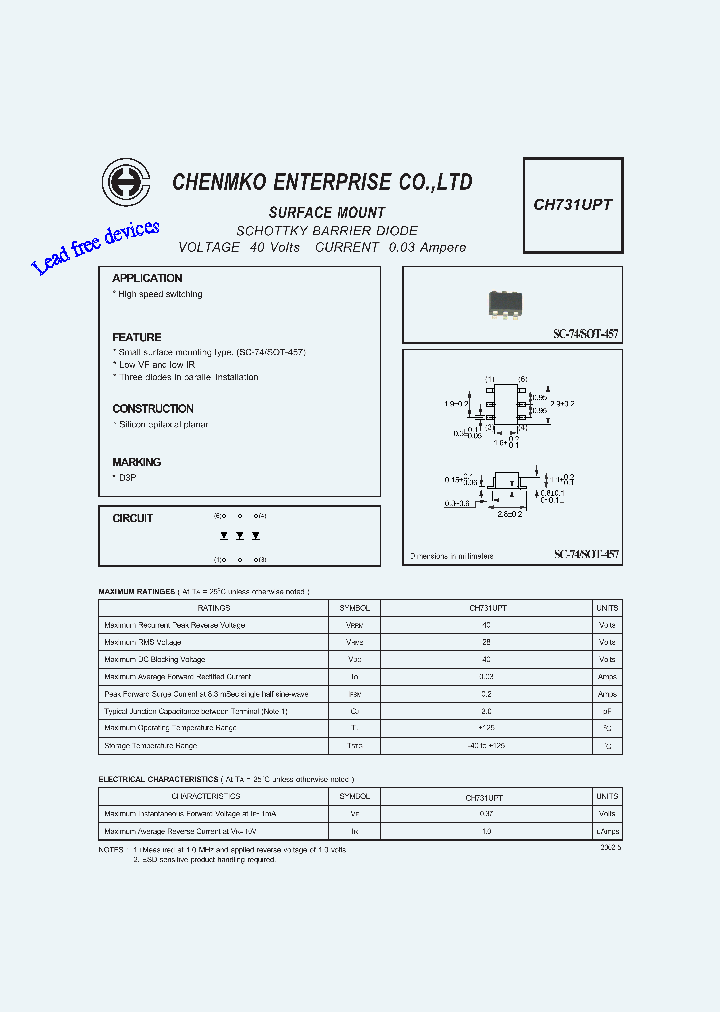 CH731UPT_4461298.PDF Datasheet