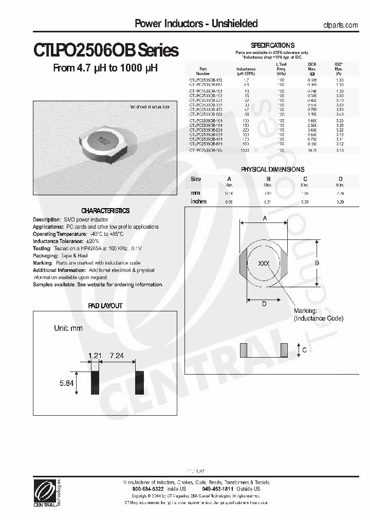 CTLPO2506OB-223_4736864.PDF Datasheet