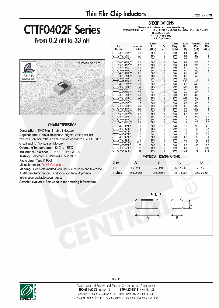 CTTF0402F_4430761.PDF Datasheet