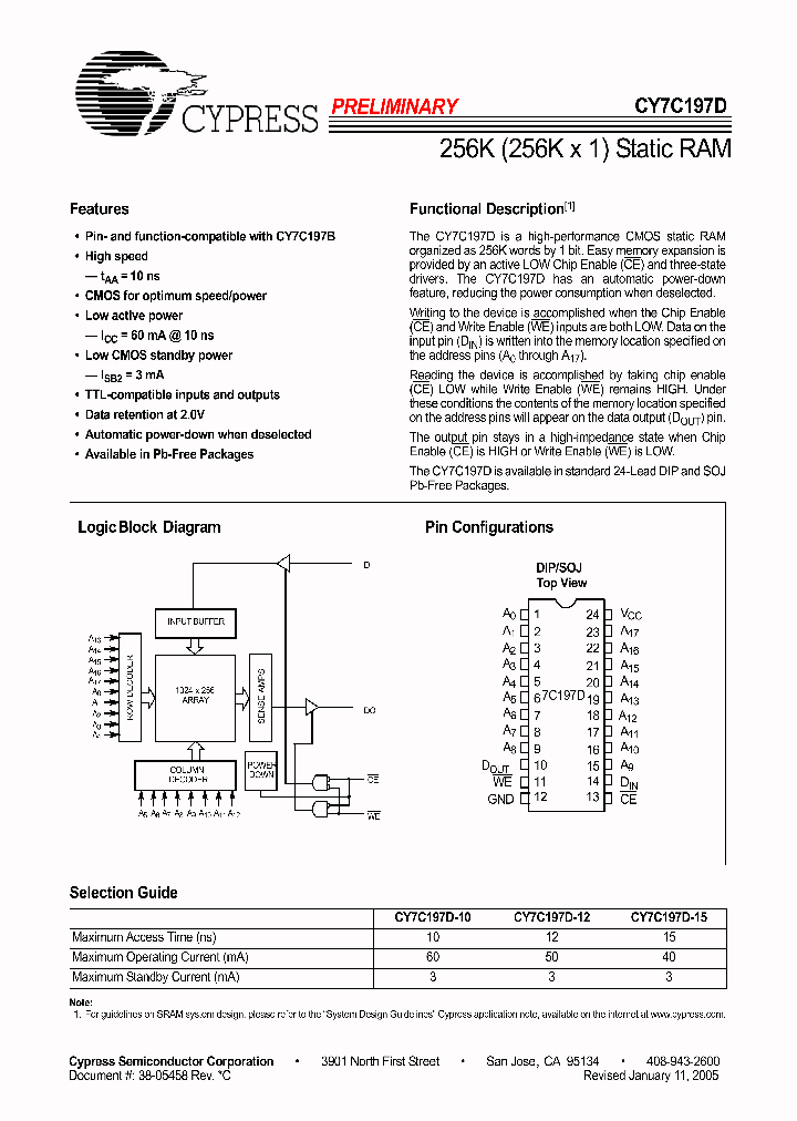CY7C197D-10PXI_4215033.PDF Datasheet